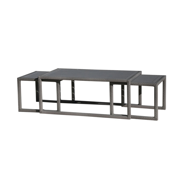 Abbyson Home Monaco Set Of 3 Grey Nesting Tables Perigold
